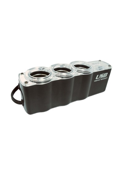 3'lü Araç Çakmaklık Çoklayıcı Usb Şarj Girişli 12v-24v Oto Çakmak Soketi Dönüştürücü