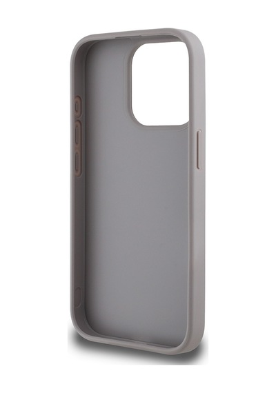 Apple Uyumlu iPhone 15 Pro Max Kılıf Guess Lisanslı Gül Baskılı Büyük Metal Logo Dizaynlı Kapak Mor