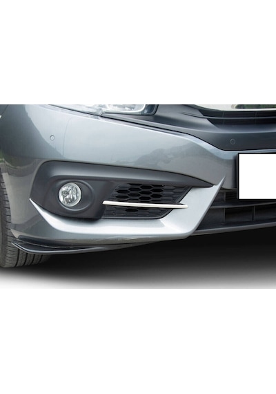 Honda Civic Uyumlu Sis Farı Çıtası 2 Parça 2016-2021 Paslanmaz Krom