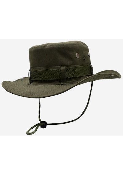 Külah Haki Yeşil Outdoor Şapka Uv Korumalı Bucket Safari Şapkası - Haki