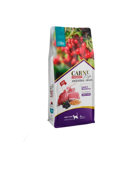 Carni Life Kuzu Etli Böğürtlen ve Kızılcıklı Yetişkin Kedi Maması 5 KG
