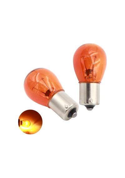Fesanotomotiv 10 Adet 12 Volt P21W 93 Düz Tirnak Sinyal Ampulü Turuncu Amber