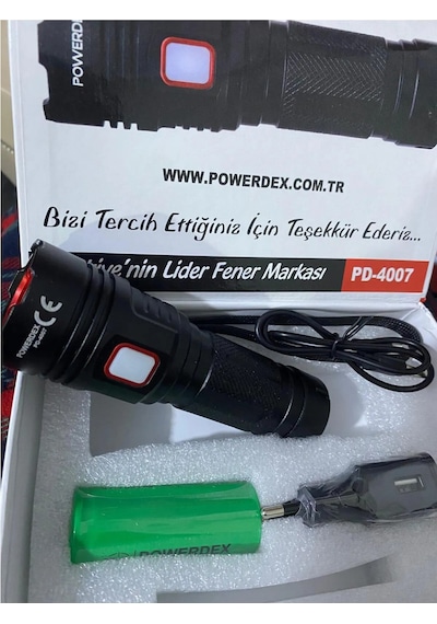 Powerdex Pd-4007 Profesyonel Şarjlı 20w 1200 Lümen El Feneri