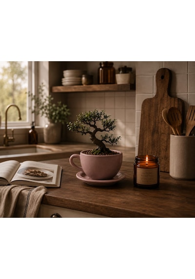 Momiko Beton Fincan Saksı - Yeni Mocca, El Yapımı Sukulent Saksısı Yeni Mocha