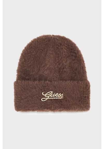 Guess Knitted Logolu Örme Bere Aw5633pol01 Kadın Bere Aw5633 Pol01 Btc Koyu Kahve