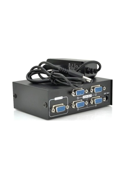 Aghbilgisayar 4 Port Vga Splitter Adaptör Destekli Vga Görüntü Çoklayıcı 15 Pin