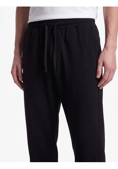 Koton Regular Fit Pamuklu Cepli Beli Bağcıklı Lastikli Pantolon Siyah 7wam40050hw