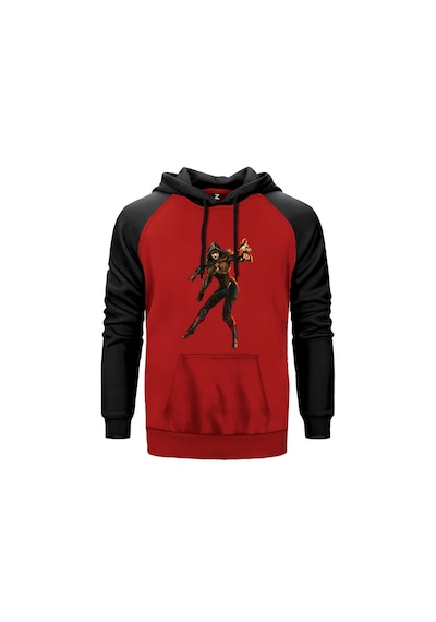 Diablo 3 Female Demon Hunter Kırmızı Renk Reglan Kol Sweatshirt Kırmızı