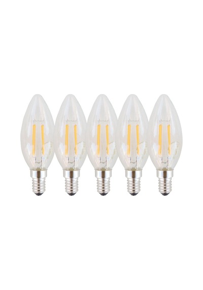 Rustik Mum Dekoratif Led Ampul 4w E14 5 Adet Gün Işığı