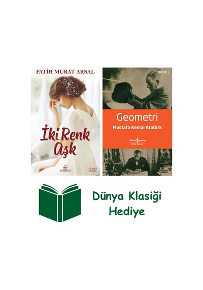 İki Renk Aşk Ciltli + Geometri + Dünya Klasiği Hediye