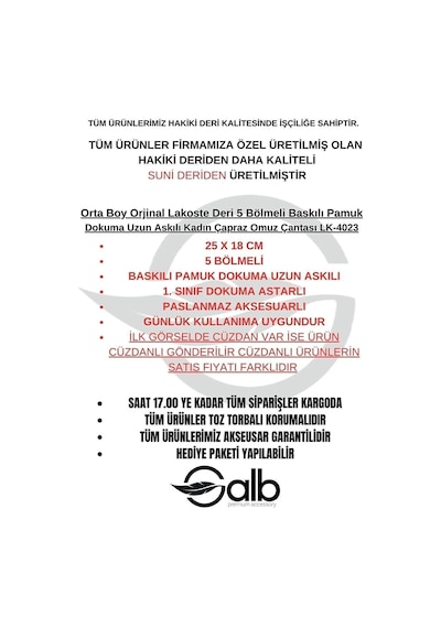 Cüzdanlı 5 Bölmeli Geniş Askılı Günlük Kullanıma Uygun Krem