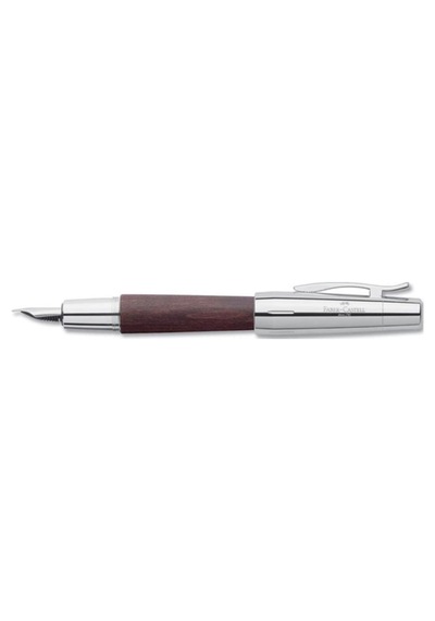 Faber Castell Faber-castell E-motion Krom / Ahşap Dolma Kalem Koyu Kahverengi 148210 Ahşap