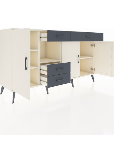 Hyperion Konsol 4 Raflı 4 Çekmeceli 3 Kapaklı 176x44x99 Aytaşı-aytaşı/antrasit Aytası - Aytası Hyperion Konsol 4 Raflı 4 Çekmeceli 3 Kapaklı 176x44x99 Aytaşı-aytaşı/antrasit Aytası - Aytası