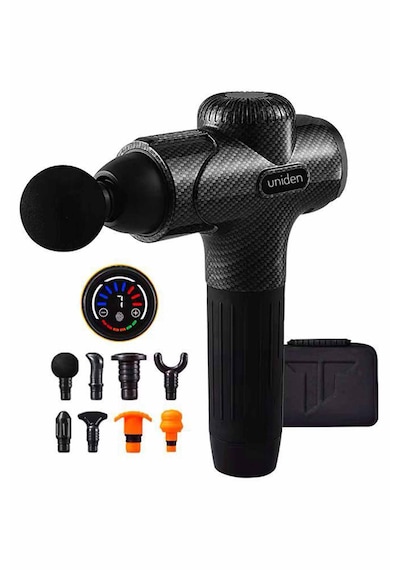 Unıden X-pro 4 Masaj Tabancası Sessiz Ultra Güçlü Dokunmatik Led Gri