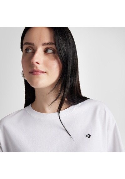 Converse Sporty Boxy Kadın Beyaz T-shirt