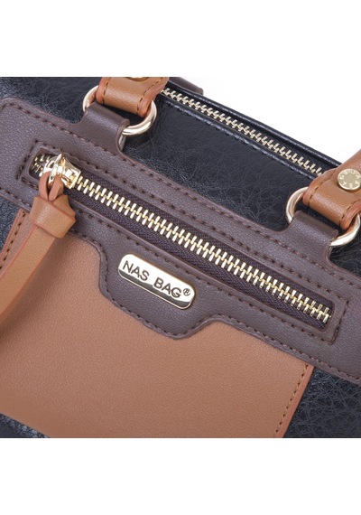 Nas Bag Kadın Mini El Ve Postacı Çantası Siyah Taba Kahve Victoria