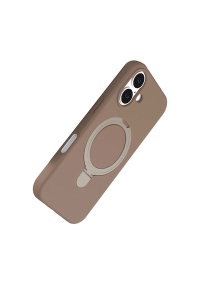 Apple İphone 16 Plus Regal Magsafe Standlı Kapak - Çöl Titanyum 0.2M-Çok Renkli