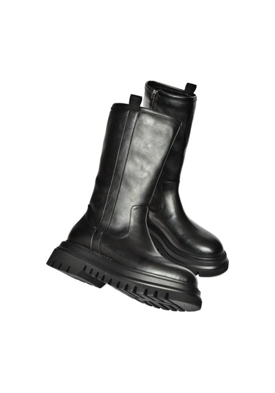 Fox Shoes R312104909 Siyah Kalın Tabanlı Kadın Çizme Siyah