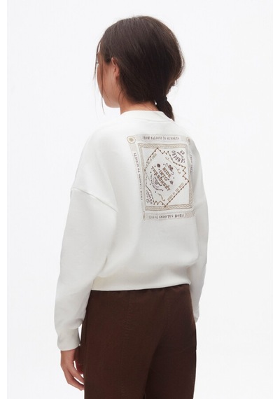 Xo Kids Kız Çocuk Sweatshirt 10-16 Yaş 37807 Ekru
