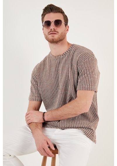 Buratti Pamuklu Regular Fit Bisiklet Yaka Erkek T Shirt Cf24S218033 Kahve Buratti Pamuklu Regular Fit Bisiklet Yaka Erkek T Shirt Cf24S218033 Kahve