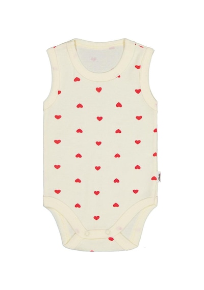 Civil Baby Kalp Baskılı 1-36 Ay Çıtçıtlı Badi Sarı