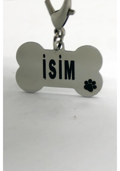 Caramelos Çelik Metal Köpek Künyesi Gümüş Rengi-tek Ebat Diğer