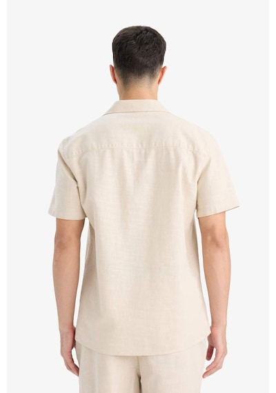 Defacto %100 Pamuk Regular Fit Polo Yaka Yazlık Kısa Kollu Gömlek D8613ax25smbg655 Bej