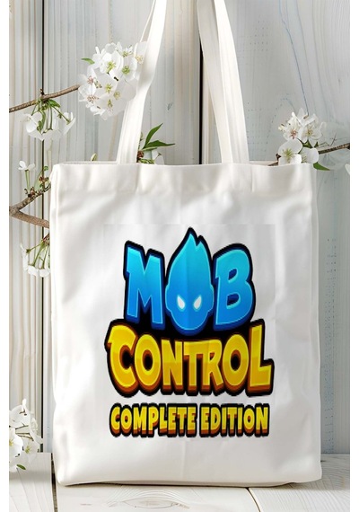 Art Hediye Mob Control Mobil Oyun Baskılı Bez Çanta Omuz Çantası Kişiye Özel Model 1 Çok Renkli
