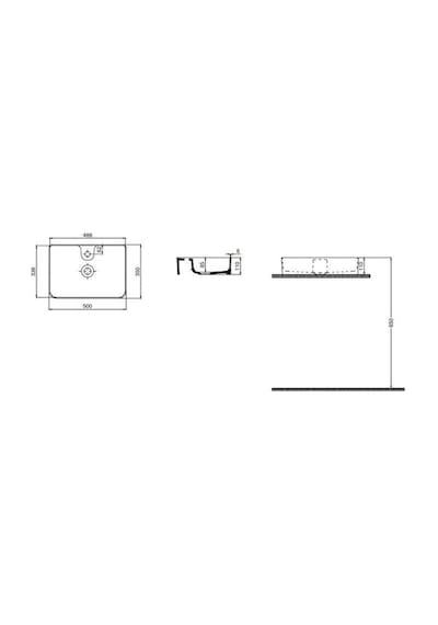 Tezgah Üstü Set Üstü Lavabo 35 50 Delikli Quarter Bath Rapid Line Line Diğer