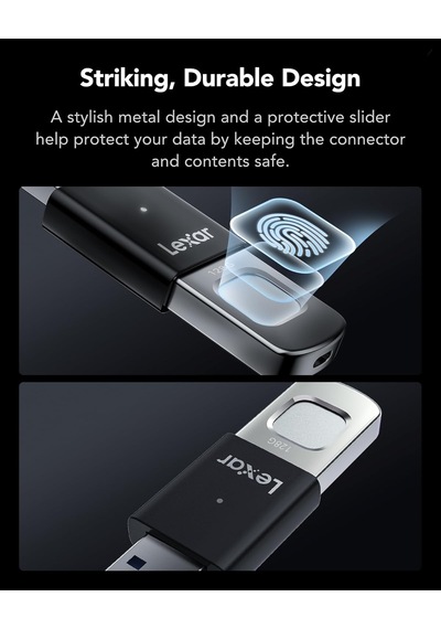 Lexar Jumpdrive Fingerprint F35 Pro 128 Gb Usb 3.0 Flash Sürücü,