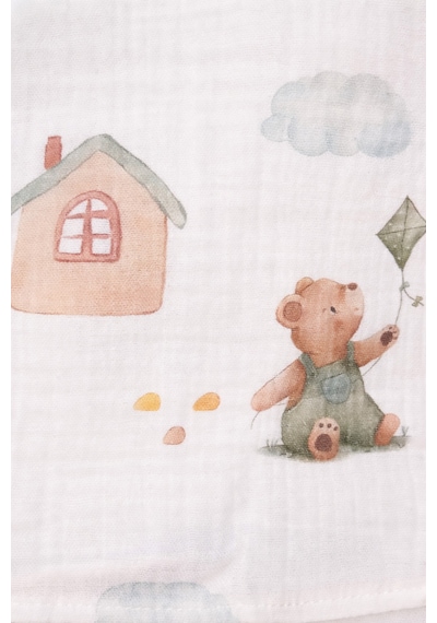 My Baby Kumsal 80x90 Cm 1 Adet Penye 1 Adet Muslin Battaniye 1 Adet Aksesuar 3lü Kutulu Set 2466 Gri Gri