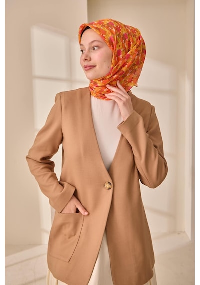 Silk Home Soft Eşarp 73092-17 Beyaz, Fuşya, Turuncu, Sarı