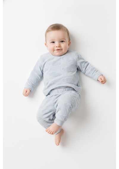 Tiffany Baby & Kids Puffy Cloudy Tasarımlı 2li Takım mavi