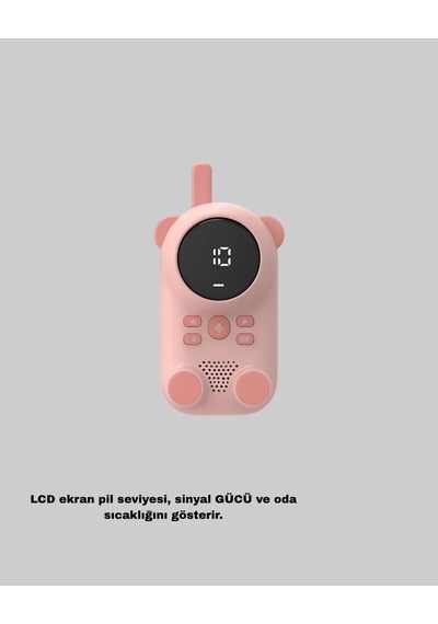 Şarjlı Bebek Telsizi Uzun Mesafe 22 K Lcd Ekran Vox Modu 400 Mah Çok Renkli