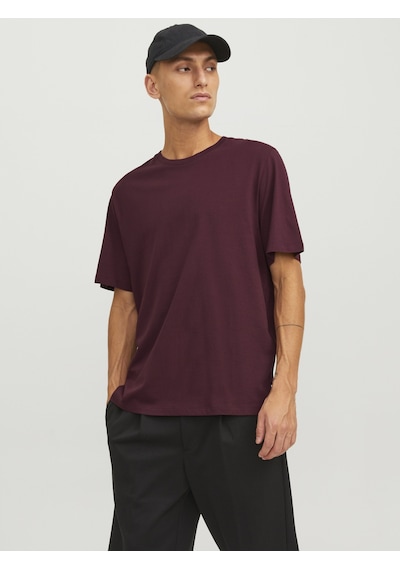 Jack & Jones Erkek Bisiklet Yaka Basic Tişört - Organic Port Royale Çok Renkli