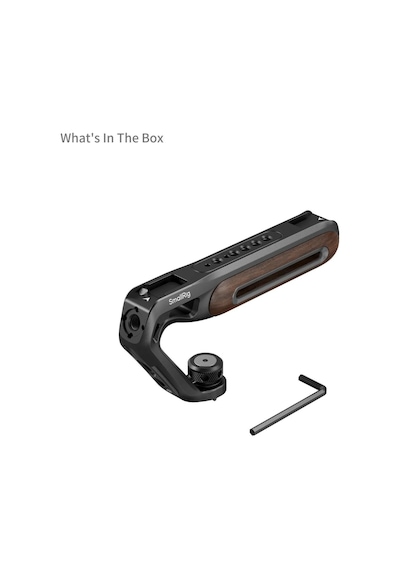 Smallrig 5252 Ahşap Üst Sap, 1/4''-20 Ve Arrı 3/8''-16 Konumlandırma Vidası İle Birlikte
