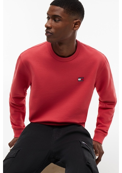 Tommy Jeans Tjm Regular Badge Crew Ext Kırmızı Erkek Sweatshirt-16426