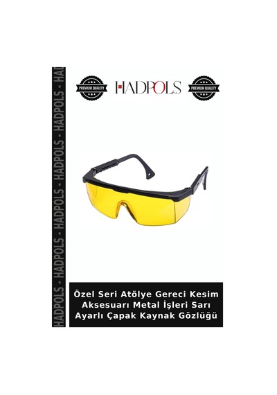 Özel Seri Atölye Gereci Kesim Aksesuarı Metal İşleri Sarı Ayarlı Çapak Kaynak Gözlüğü