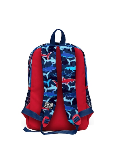 Coral High Kids Lacivert Kırmızı Köpek Balığı Desenli 3 Lü Okul Çanta Seti Set0123718