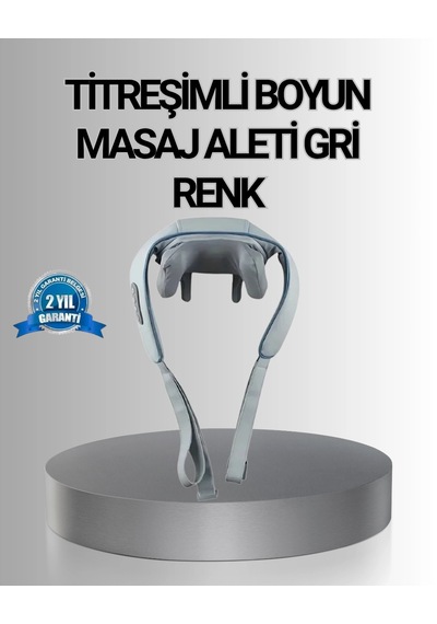 Titreşimli Boyun Masaj Cihazı Isı Terapili Şarjlı Vnb-01 Ergonomik U Tasarım Sarı
