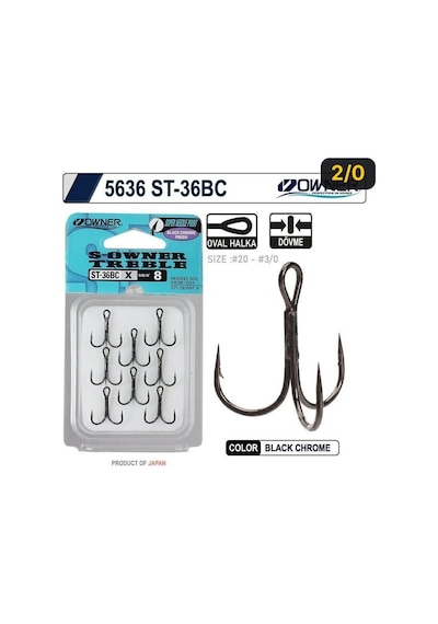Owner 5636 St-36 Black Chrome Çarpma İğne 2/0