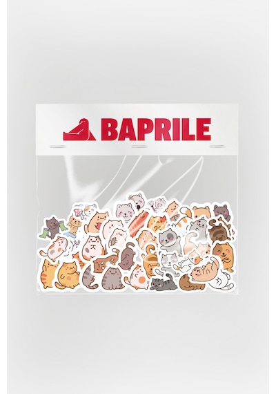 Kediler 80 Parça Sticker Paketi Kaliteli Su Geçirmez Etiket Seti Çok Renkli