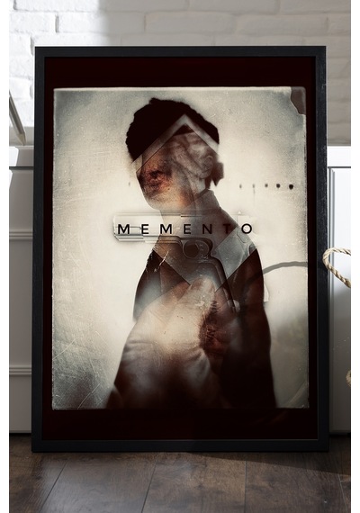 Memento Siyah Ahşap Çerçeveli Poster, Film Duvar Tablosu