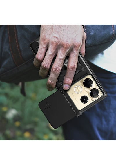 İnfinix Note 40 Pro 5g İle Uyumlu Kılıf Magnetik Standlı Kamera Korumalı Sürgülü Kapak