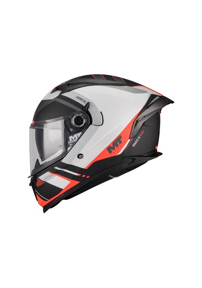 Mt Helmets Breaker Sv Inception B5 Kapalı Kask Siyah - Beyaz - Kırmızı