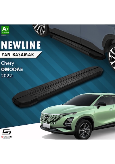 S-dizayn Chery Omoda5 Newline Siyah Yan Basamak 183 Cm 2022 Üzeri A+ Kalite