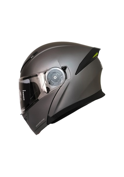 Motosiklet Çene Açılır Kask Ece 22.06 Sertifika Güneş Vizörü Motor Kaskı Mat Titanium Gri