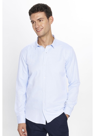 Tudors Erkek Modern Slim Fit Dar Kesim Uzun Kollu Pamuklu Kolay Ütü Armürlü Mavi Gömlek-31491-mavi Mavi Tudors Erkek Modern Slim Fit Dar Kesim Uzun Kollu Pamuklu Kolay Ütü Armürlü Mavi Gömlek-31491-mavi Mavi