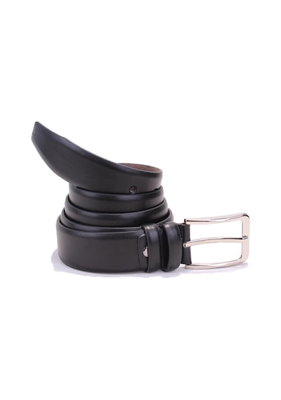 Dagoster Dmk26-302 Siyah 3,5 Cm Suni Deri Erkek Kemer Siyah