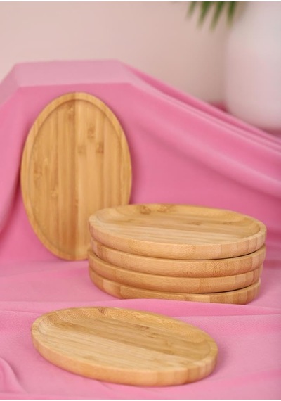 6'li Oval Servis Tabağı Seti Kahvaltı Ve Sunum Tabakları Çok Renkli